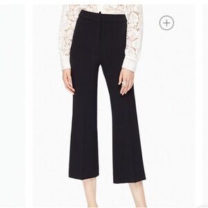 Kate Spade Black Cropped Flare Pants